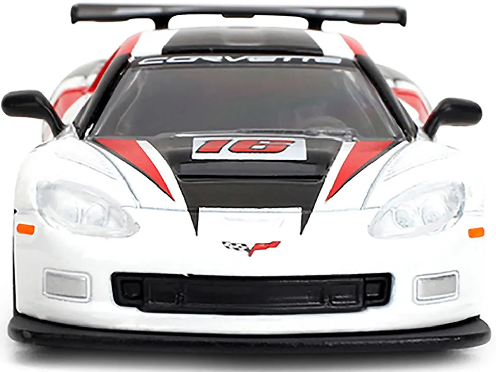 2005 Chevrolet Corvette C6R #16 White with Black and Red Graphics "Collection" Series 1/64 Diecast Model Car by Majorette