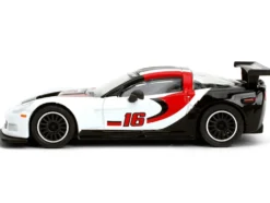 2005 Chevrolet Corvette C6R #16 White with Black and Red Graphics