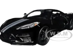 2020 Chevrolet Corvette C8 Stingray Black with Silver Stripes 