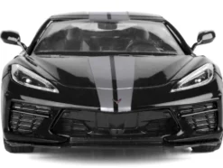 2020 Chevrolet Corvette C8 Stingray Black with Silver Stripes 