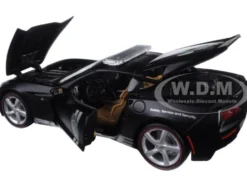 2014 Chevrolet Corvette C7 Stingray Police Matt Black 1/18 Diecast Model Car Maisto 36212