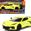 2020 Chevrolet Corvette C8 Stingray Yellow Timeless Legends 1/24 Diecast Model Car Motormax 79360