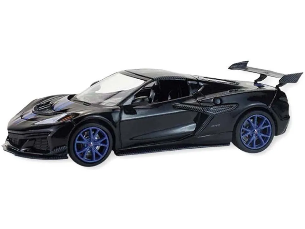 2025 Chevrolet Corvette C8 ZR1 Black with Blue Stripes with Raw Casting Dual Pack "2025 Greenlight Waltersons Collector's Expo Exclusive" 1/64 Diecast Model Car by Greenlight