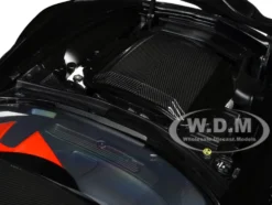 2019 Chevrolet Corvette C7 ZR1 Black with Carbon Top 1/18 Model Car Autoart 71276