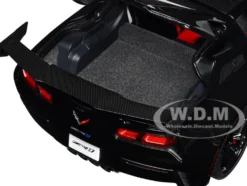 2019 Chevrolet Corvette C7 ZR1 Black with Carbon Top 1/18 Model Car Autoart 71276