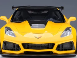 2019 Chevrolet Corvette C7 ZR1 Corvette Racing Yellow Tintcoat with Carbon Top 1/18 Model Car Autoart 71278
