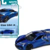 2020 Chevrolet Corvette Elkhart Lake Blue Metallic Sports Cars Limited Edition 1/64 Diecast Model Car Auto World 64362-AWSP103B
