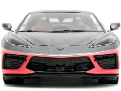 2020 Chevrolet Corvette Gray Metallic and Pink Pink Slips Series 1/24 Diecast Model Car Jada 35068