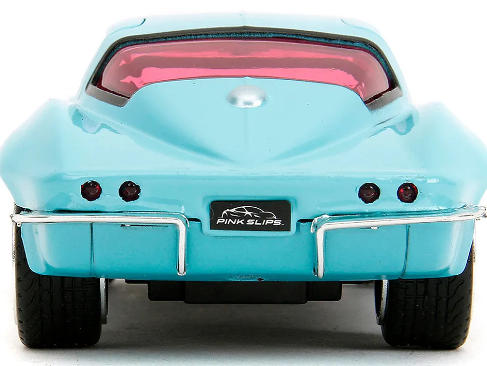 1966 Chevrolet Corvette Light Blue with Pink Tinted Windows Pink Slips Series 1/32 Diecast Model Car Jada 34852
