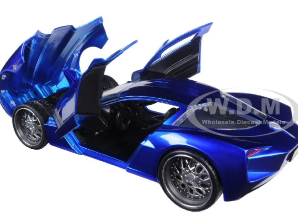 2009 Chevrolet Corvette Stingray Concept Blue 1/24 Diecast Model Car Jada 97468