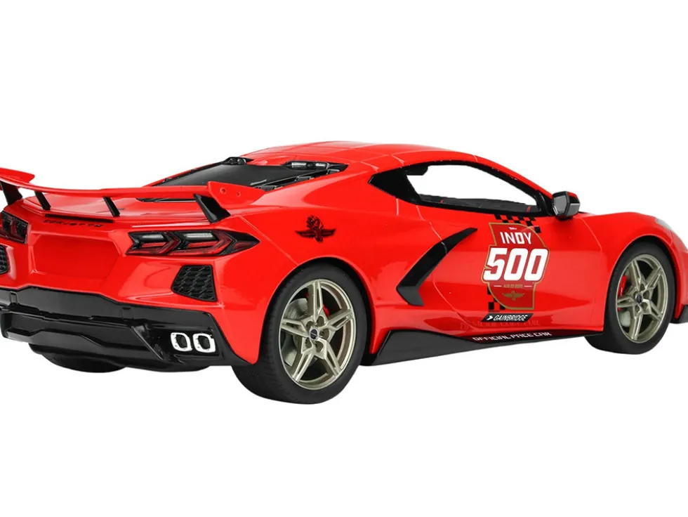 2020 Chevrolet Corvette Stingray C8 Torch Red Official Pace Car 104th Indianapolis 500 2020 1/18 Model Car Real Art Replicas 18014