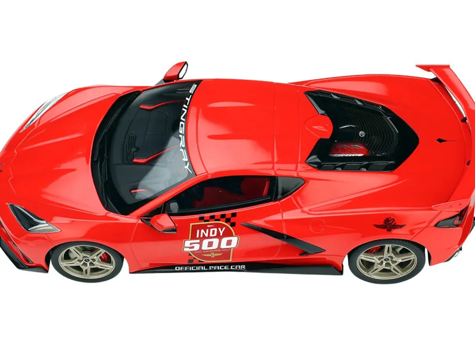2020 Chevrolet Corvette Stingray C8 Torch Red Official Pace Car 104th Indianapolis 500 2020 1/18 Model Car Real Art Replicas 18014
