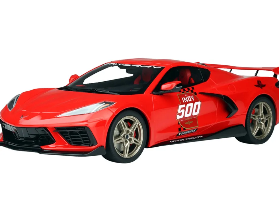 2020 Chevrolet Corvette Stingray C8 Torch Red Official Pace Car 104th Indianapolis 500 2020 1/18 Model Car Real Art Replicas 18014