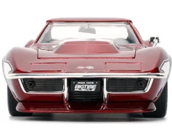 1969 Chevrolet Corvette Stingray ZL1 Red Metallic with Stars and Stripes Graphics "Bigtime Muscle" Series 1/24 Diecast Model Car by Jada