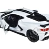 2020 Chevrolet Corvette Stingray Coupe White Black Stripes Special Edition Series 1/24 Diecast Model Car Maisto 31534