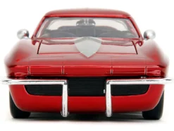 1963 Chevrolet Corvette Stingray Red Metallic with Silver Graphics Bigtime Muscle Series 1/24 Diecast Model Car Jada 35023