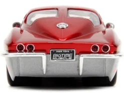 1963 Chevrolet Corvette Stingray Red Metallic with Silver Graphics Bigtime Muscle Series 1/24 Diecast Model Car Jada 35023