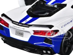 2020 Chevrolet Corvette #28 White with Blue Graphics 