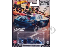 Chevrolet Corvette Z06 Drag Racer "Speed Society" Blue Metallic with Graphics "Boulevard" Series Diecast Model Car by Hot Wheels