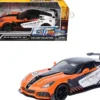 2019 Chevrolet Corvette ZR1 #24 Orange and White with Black Graphics "GT Racing" Series 1/24 Diecast Model Car by Motormax