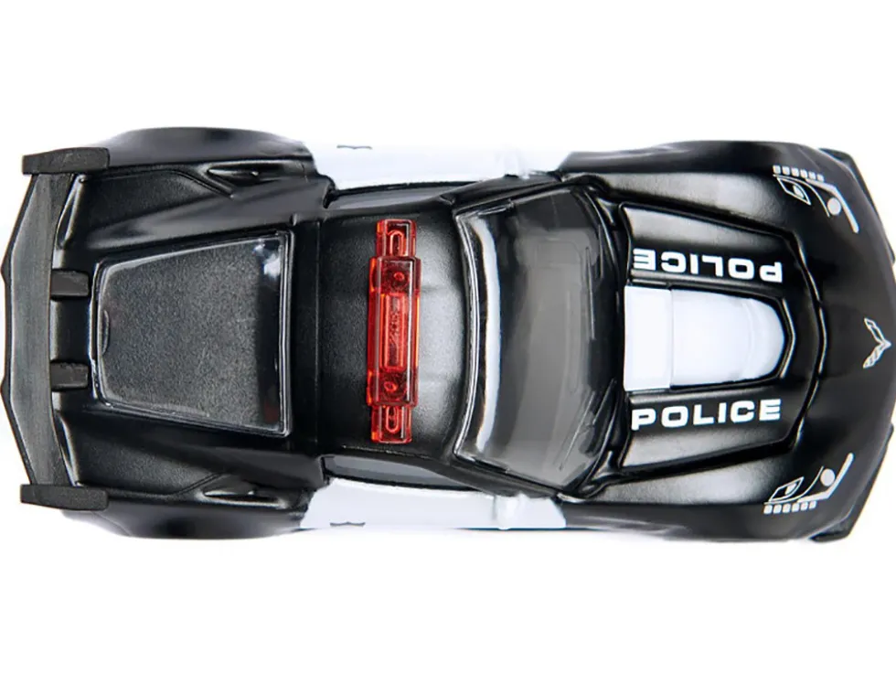 Chevrolet Corvette ZR1 Police Car Black and White Diecast Model Car by Siku