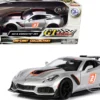 2019 Chevrolet Corvette ZR1 #2 Silver Black Orange Stripes GT Racing Series 1/24 Diecast Model Car Motormax 73785