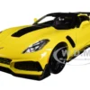 2019 Chevrolet Corvette ZR1 Yellow Black Accents 1/24 Diecast Model Car Motormax 79356