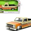 1985 Chevrolet C-10 Pickup Truck Beige with Stripes and Lowenhart Wheels "Just Trucks" Series 1/24 Diecast Model Car by Jada