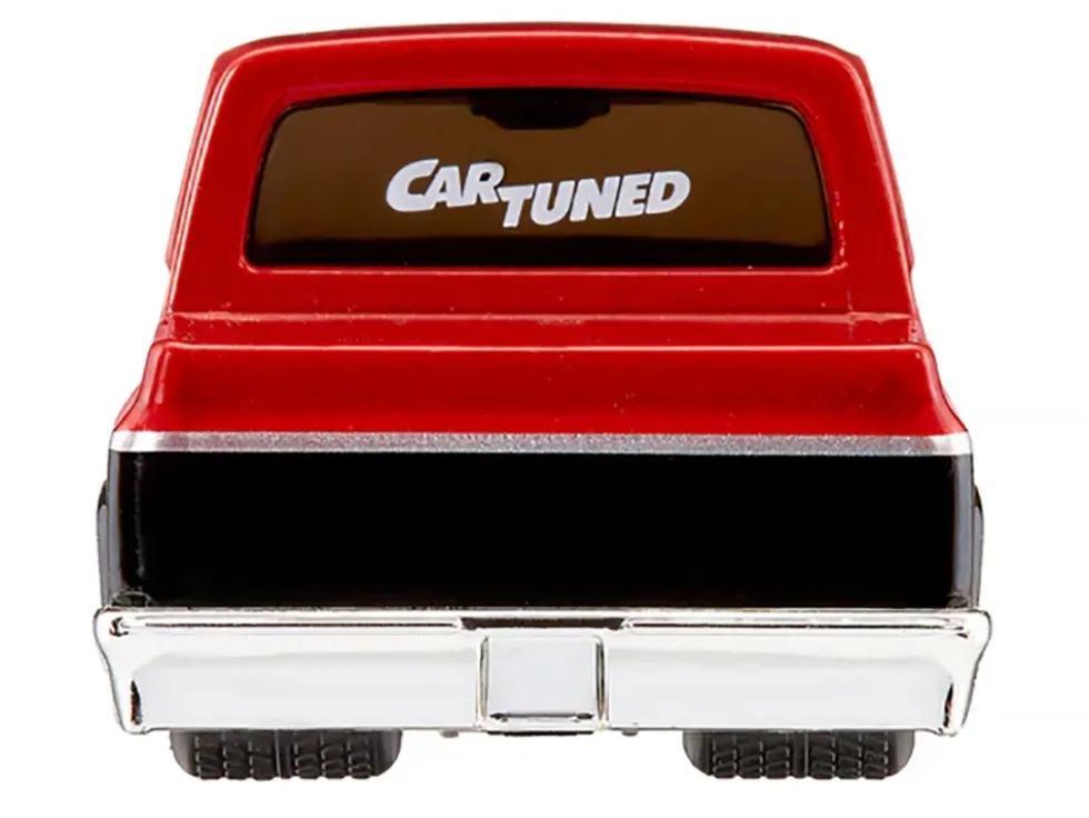 1987 Chevrolet C10 Pickup Truck Red Metallic and Black "Customs" Series 2 Diecast Model Car by CarTuned