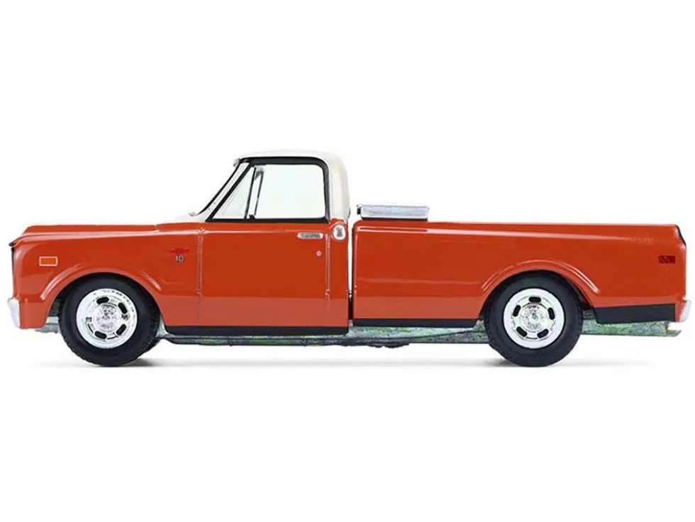 1968 Chevrolet C-10 Pickup Truck with Toolbox Orange and Beige "Down on the Farm" Series 11 1/64 Diecast Model by Greenlight