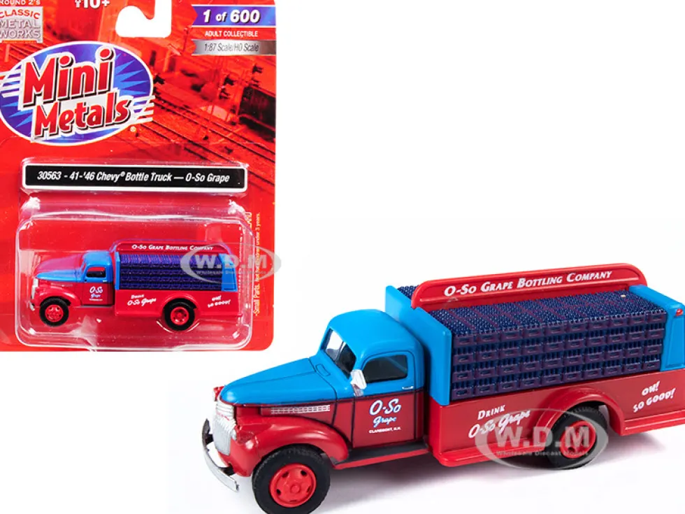 1941 1946 Chevrolet Delivery Bottle Truck O-So Grape 1/87 HO Scale Model Classic Metal Works 30563