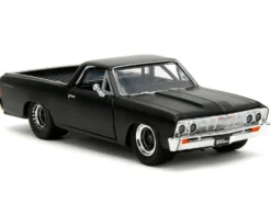 1967 Chevrolet El Camino Matt Black Fast & Furious Series 1/32 Diecast Model Car Jada 34414