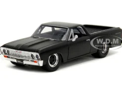 1967 Chevrolet El Camino Matt Black Fast & Furious Series 1/32 Diecast Model Car Jada 34414