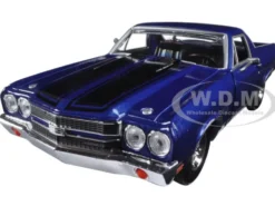 1970 Chevrolet El Camino SS 396 Blue 1/24 Diecast Model Car Motormax 79347