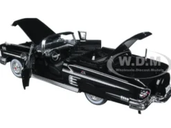 1958 Chevrolet Impala Black 1/24 Diecast Model Car Motormax 73267
