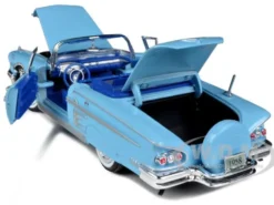 1958 Chevrolet Impala Blue 1/24 Diecast Model Car Motormax 73267