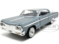 1964 Chevrolet Impala Blue 1/24 Diecast Model Car Motormax 73259