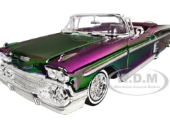 1958 Chevrolet Impala Green and Purple Chrome 