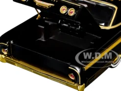 1964 Chevrolet Impala Lowrider Black with Gold Graphics and Wheels 