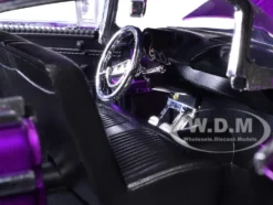 1959 Chevrolet Impala Lowrider Candy Purple with DUB Wire Wheels 
