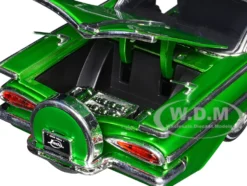 1959 Chevrolet Impala Lowrider Green Metallic with Cream Top and Wire Wheels 