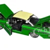 1959 Chevrolet Impala Lowrider Green Metallic with Cream Top and DUB Wire Wheels "Street Low" Series 1/24 Diecast Model Car by Jada