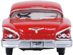 1958 Chevrolet Impala Sports Coupe Rio Red 1/87 (HO) Scale Diecast Model Car by Oxford Diecast