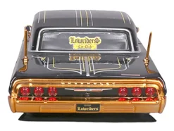 1964 Chevrolet Impala SS Lowrider Black Metallic with Gold Graphics and Gray Interior 