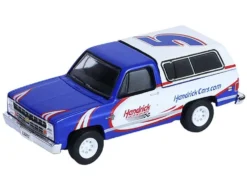 1986 Chevrolet K5 Blazer Blue and White and 1969 Chevrolet Camaro #5 Blue and White 