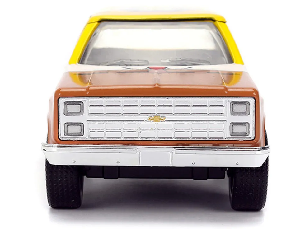 1980 Chevrolet K5 Blazer "SpongeBob Star" Livery Yellow "SpongeBob SquarePants" (1999-Current) TV Series "Hollywood Rides" Series 1/32 Diecast Model Car by Jada