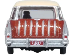 1957 Chevrolet Nomad Adobe Beige with Sierra Gold Top 1/87 (HO) Scale Diecast Model Car by Oxford Diecast