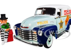 1948 Chevrolet Panel Police Van Mr. Monopoly Figurine Monopoly 1/18 Diecast Model Car Auto World AWSS129