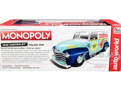 1948 Chevrolet Panel Police Van Mr. Monopoly Figurine Monopoly 1/18 Diecast Model Car Auto World AWSS129
