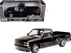 1992 Chevrolet Pickup SS 454 Black 1/24 Diecast Car Model Motormax 73203